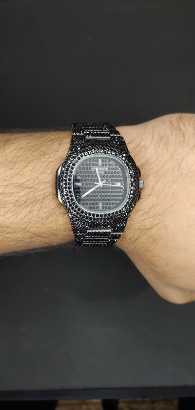 PATEK PHILIPPE ALL ICED OUT BLACK